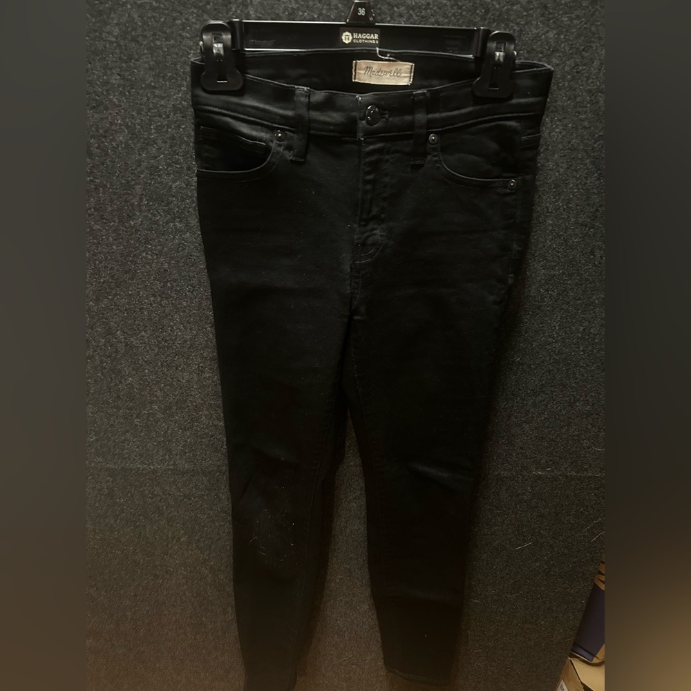Madewell Black Wash 9" High rise skinny size 25 Stretch